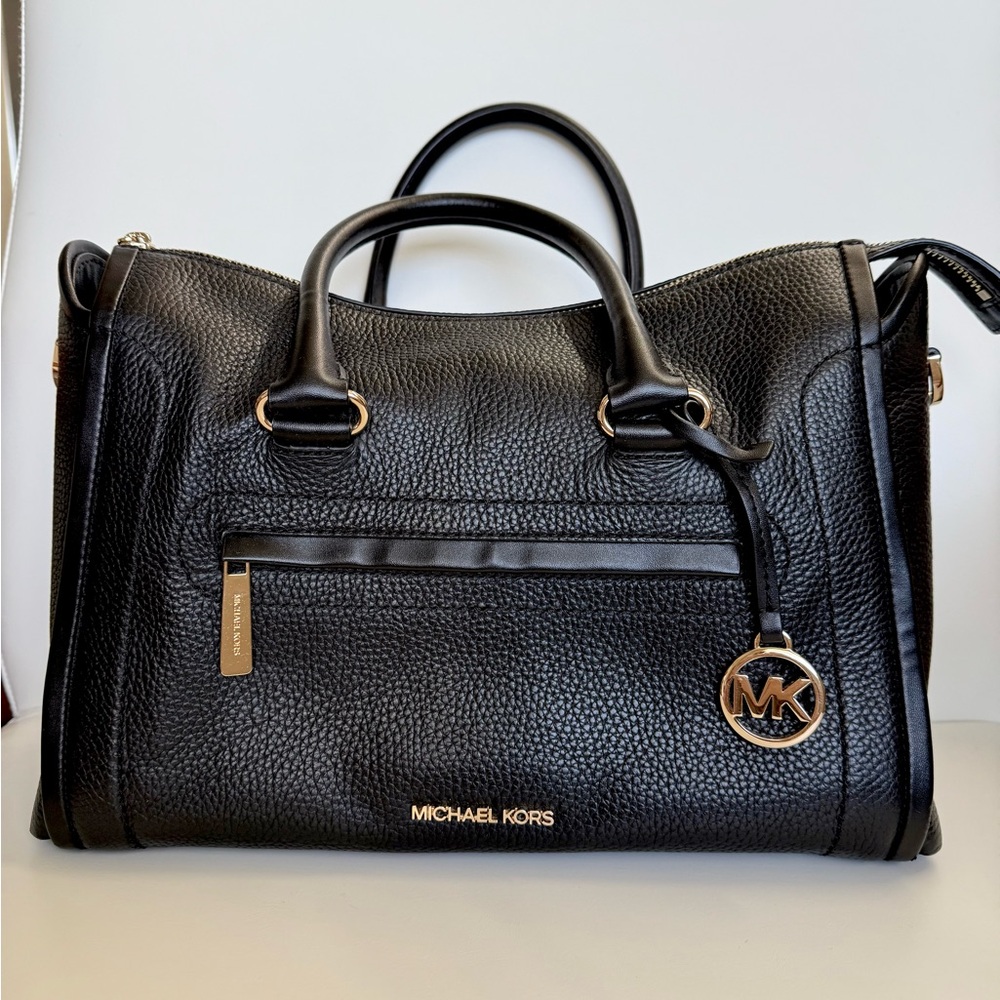Michael Kors Carine Large Pebbled Leather Satchel